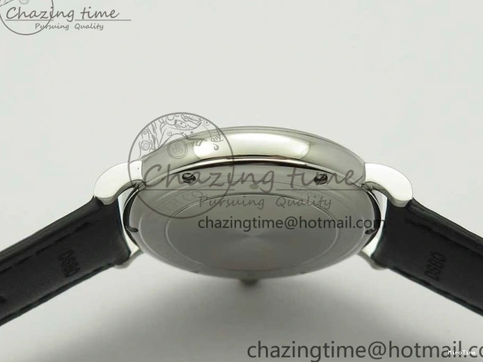 MIROTIME 0419 Portofino Automatic SS FKF 1:1 Best Edition White Dial SS Markers on Black Leather Strap A QuickDry 7138